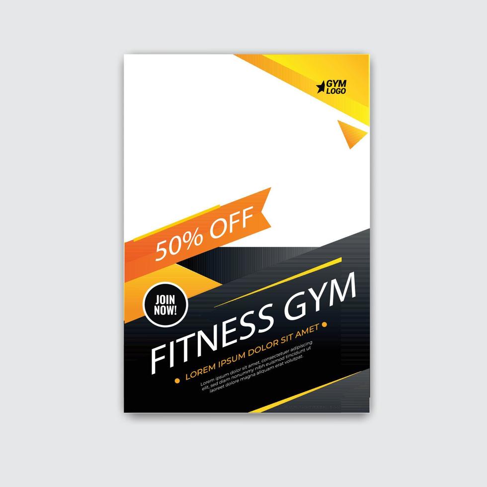 Fitness Gym Flyer Design Template vector