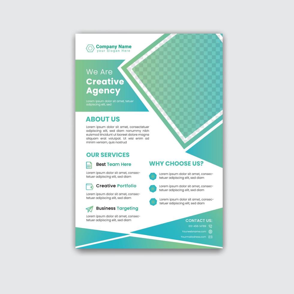 Creative Agency Business Flyer Design Template vector