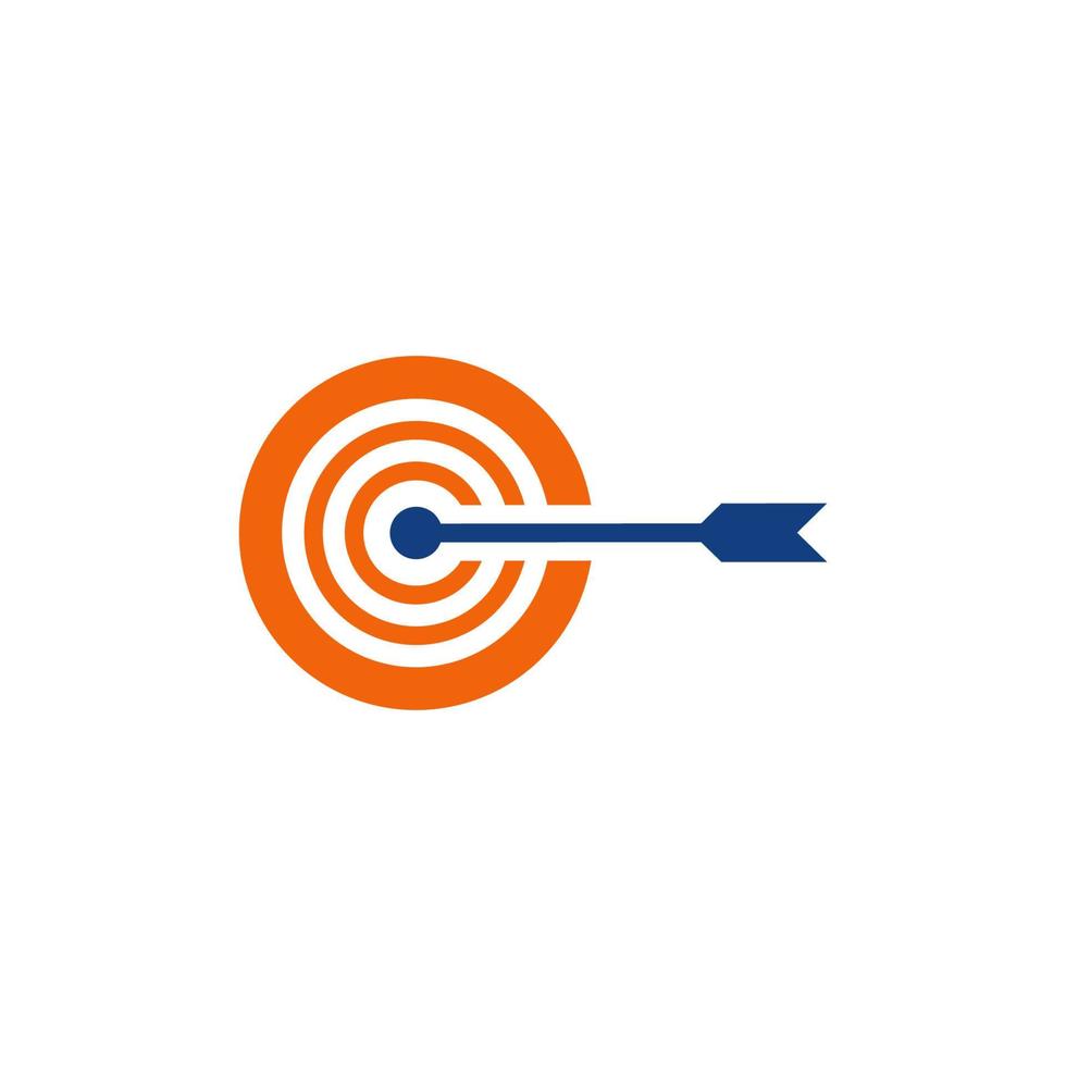 arrow target logo design vector