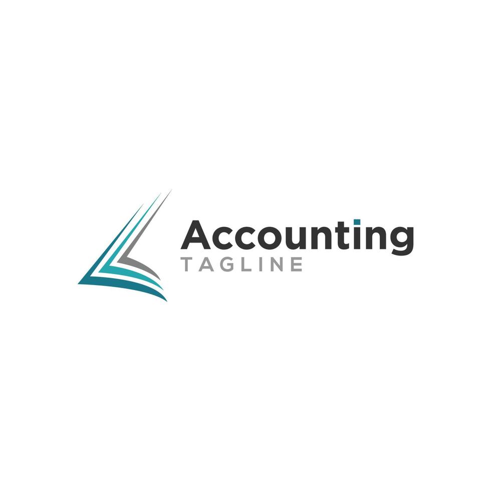 abstract creative accounting logo design vector