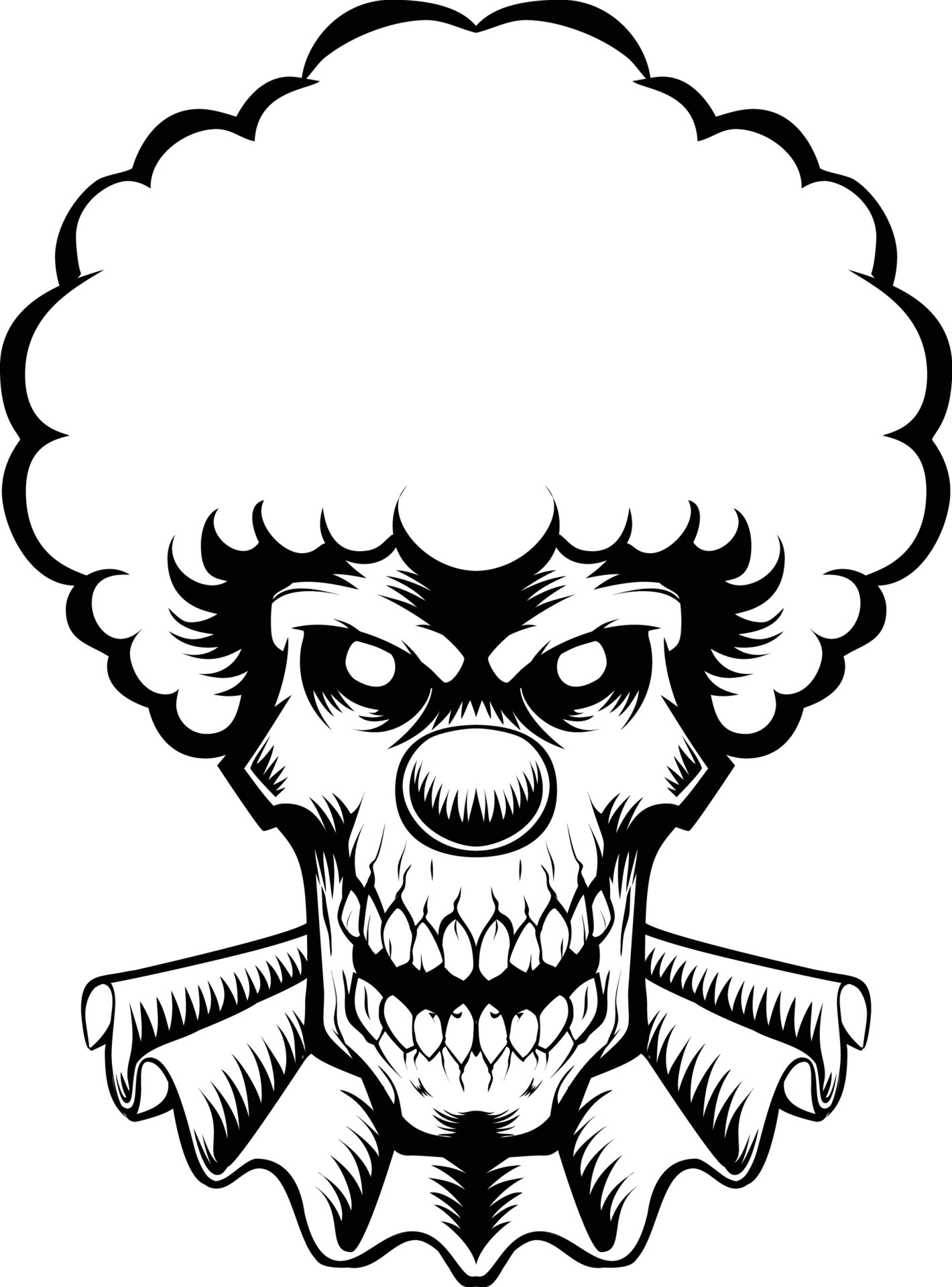 Clown Skull Dead Clown Face Halloween Icon Stock Illustration  Download  Image Now  Skull Art Cartoon  iStock