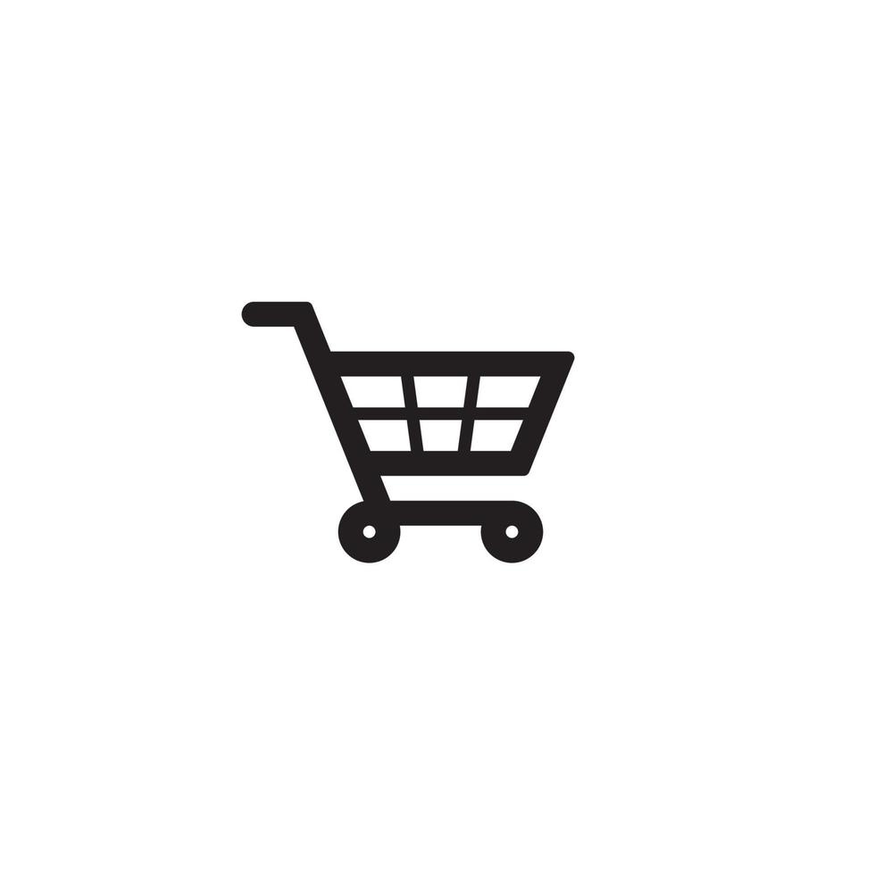 diseño de logotipo o icono de carrito de compras vector