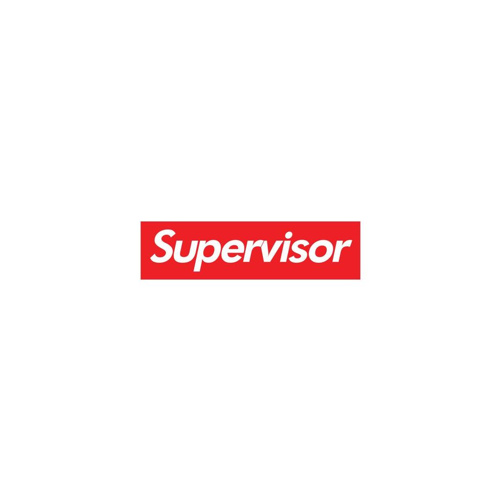 logotipo de supervisor o diseño de marca denominativa vector