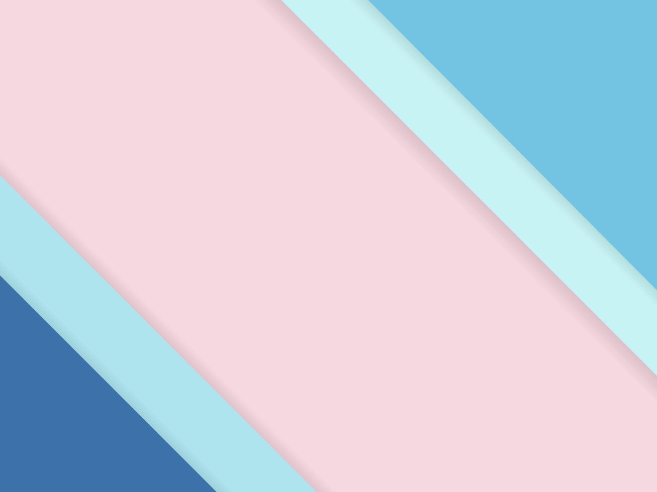 Fondo de color pastel abstracto por superposición de hoja de papel tono azul superpuesto sobre rosa. para el fondo, banner, plantilla de presentación. vector