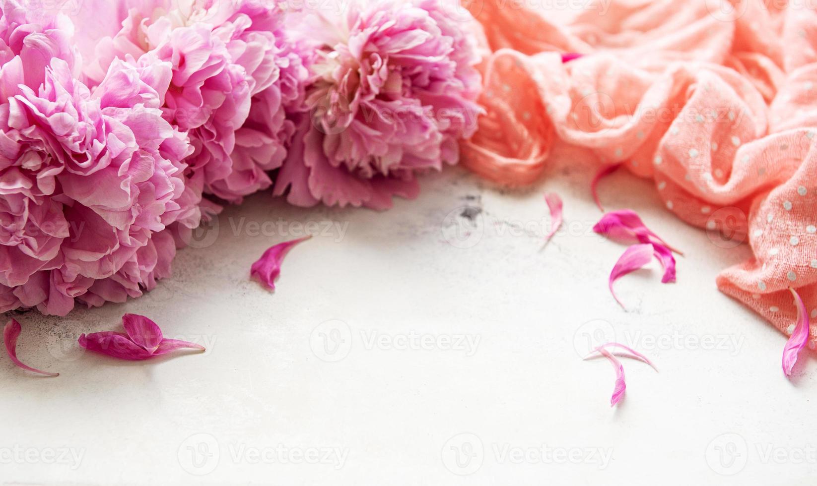 Background with peonies photo