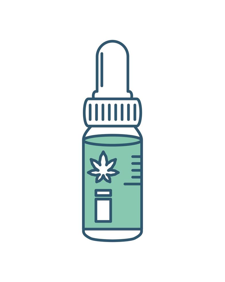 dropper cannabis medicine vector