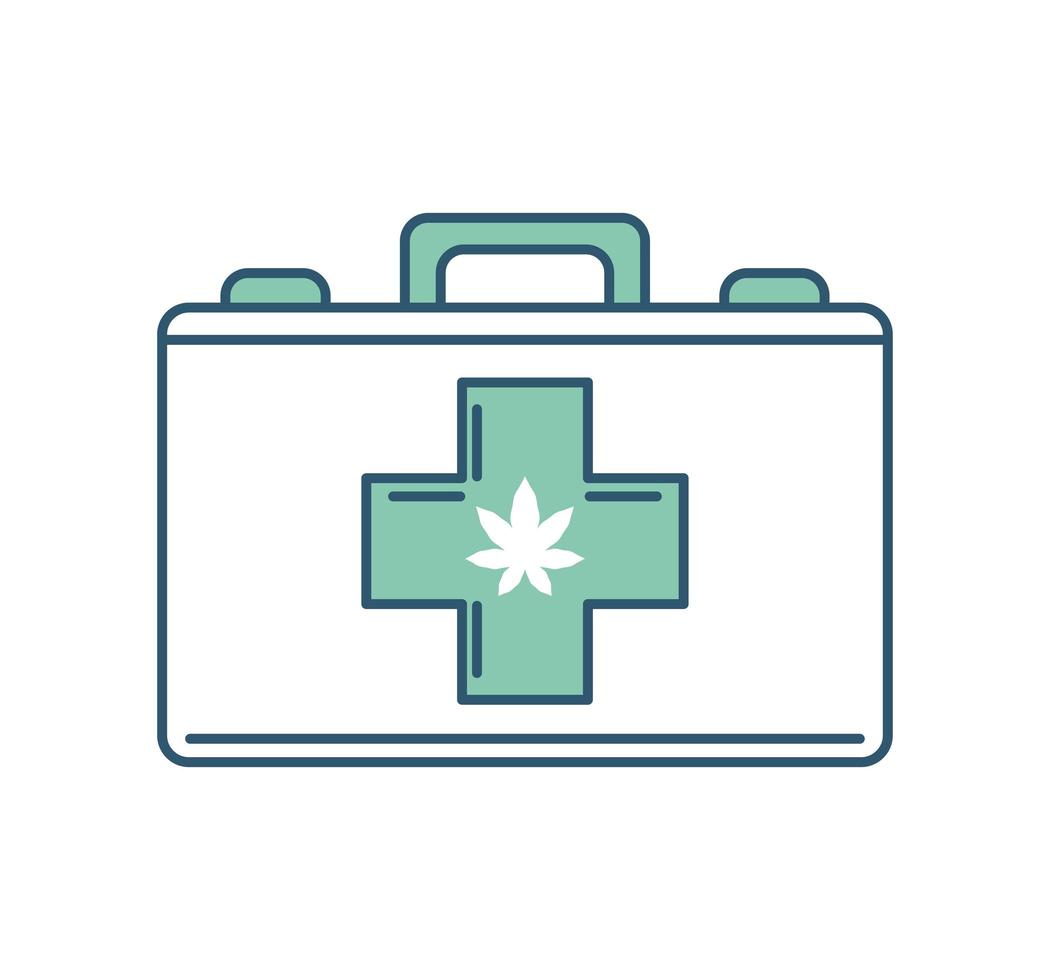 cannabis medical kit vector