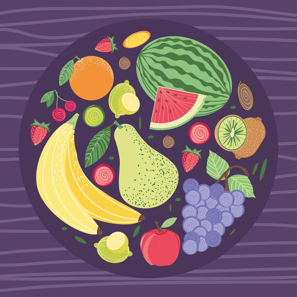 vegetales y frutas vector