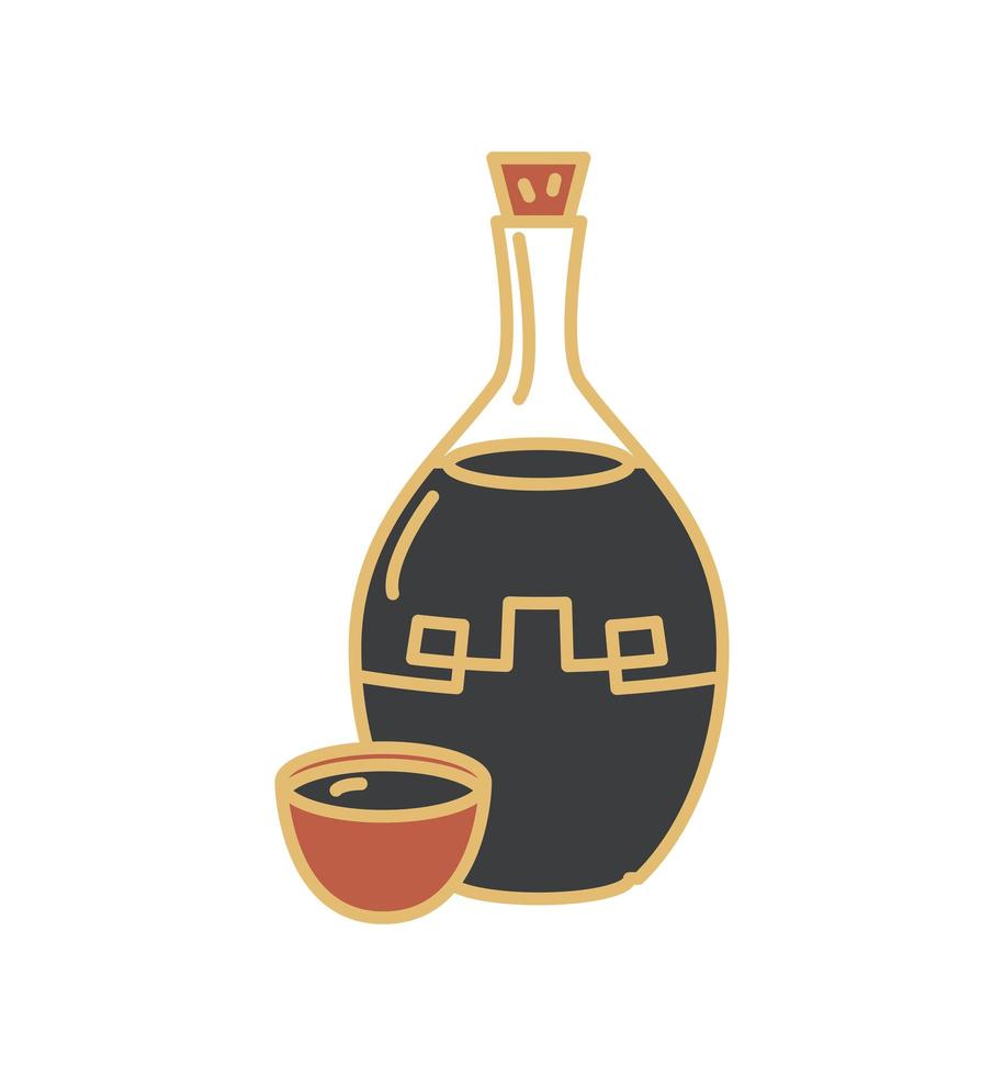 chinese sake drink vector