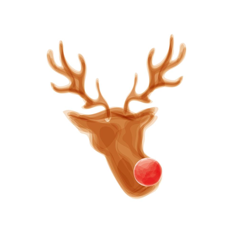 reindeer head cartoon vector