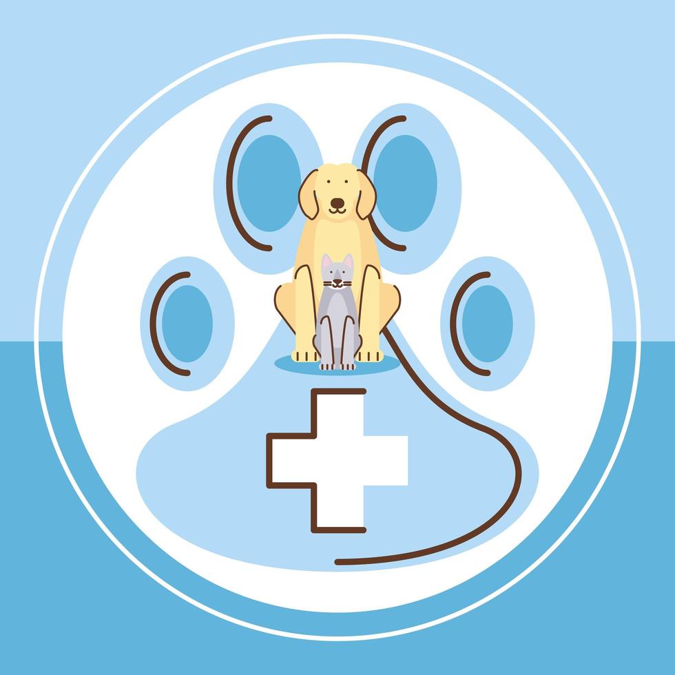 servicio veterinario mascotas vector