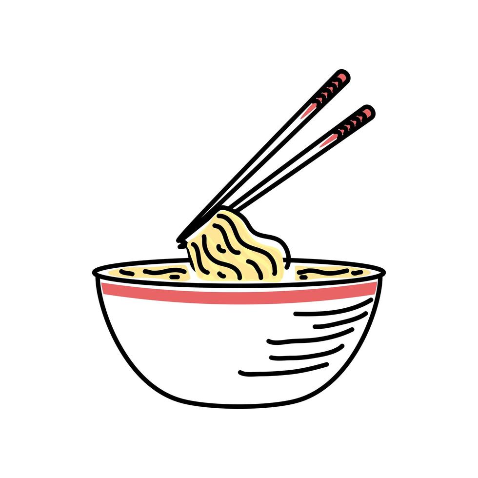 noodles and sticks vector