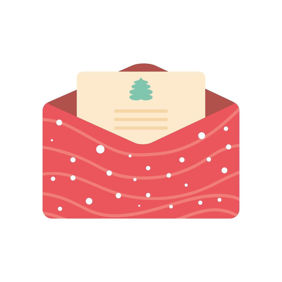 christmas letter envelope vector