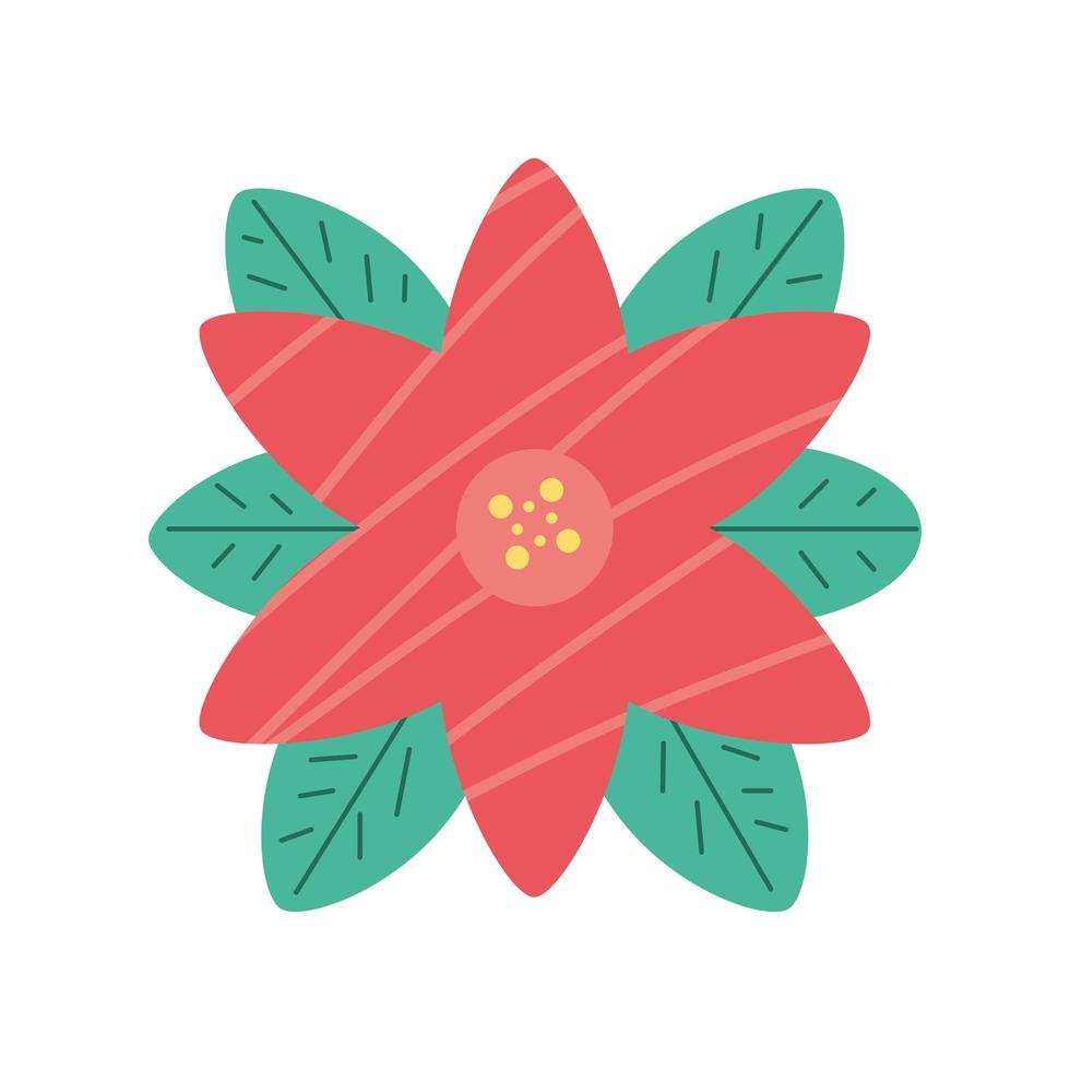 decoración de flor de nochebuena vector