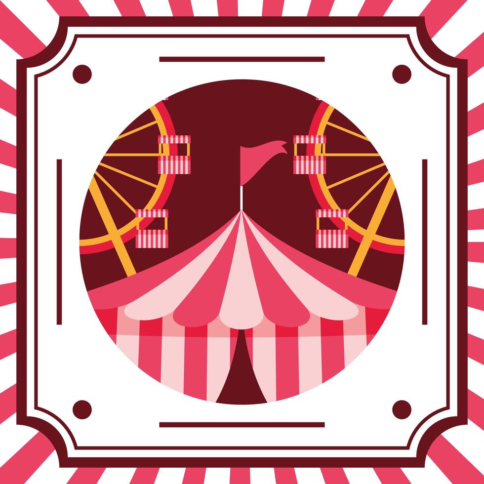 circus tent poster vector