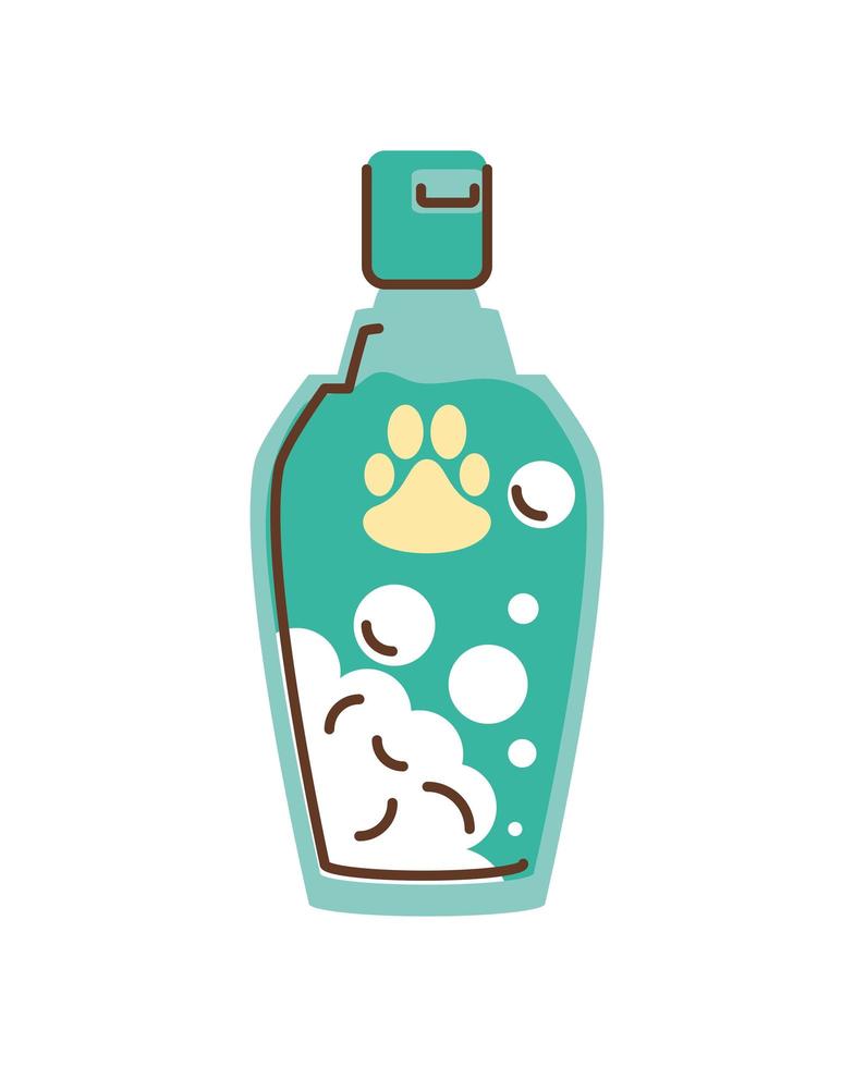 pet shampoo bottle vector