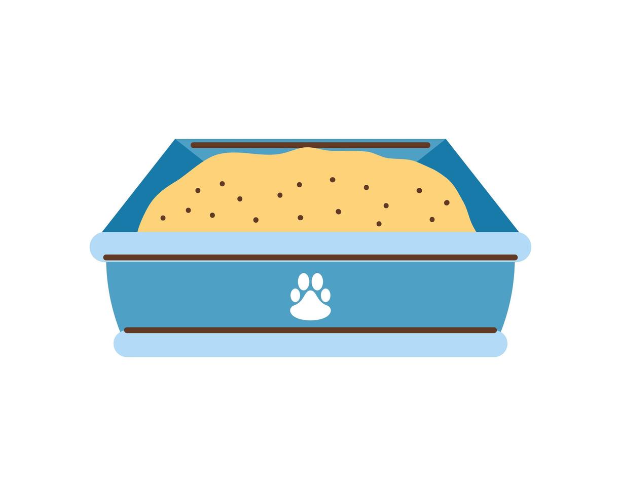cat sand box vector
