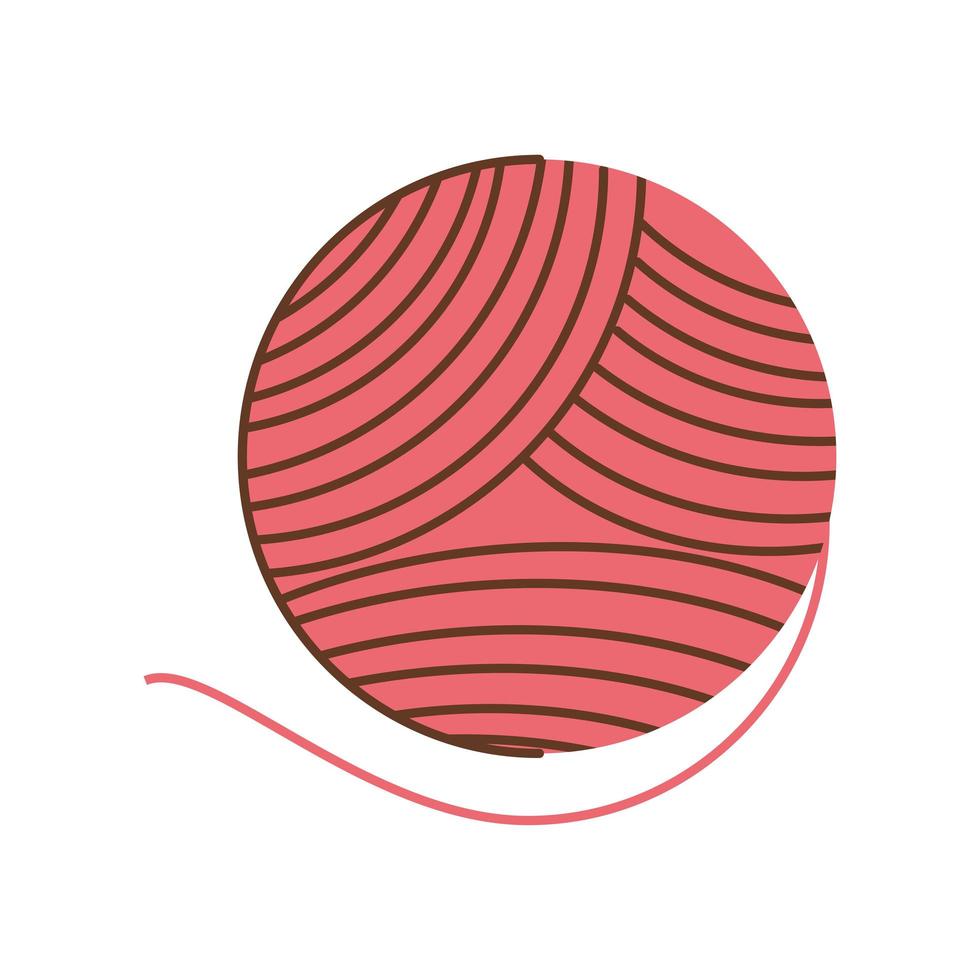 wool ball flat icon vector