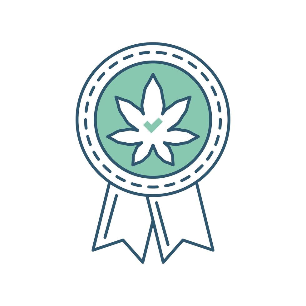 certificado médico de cannabis vector