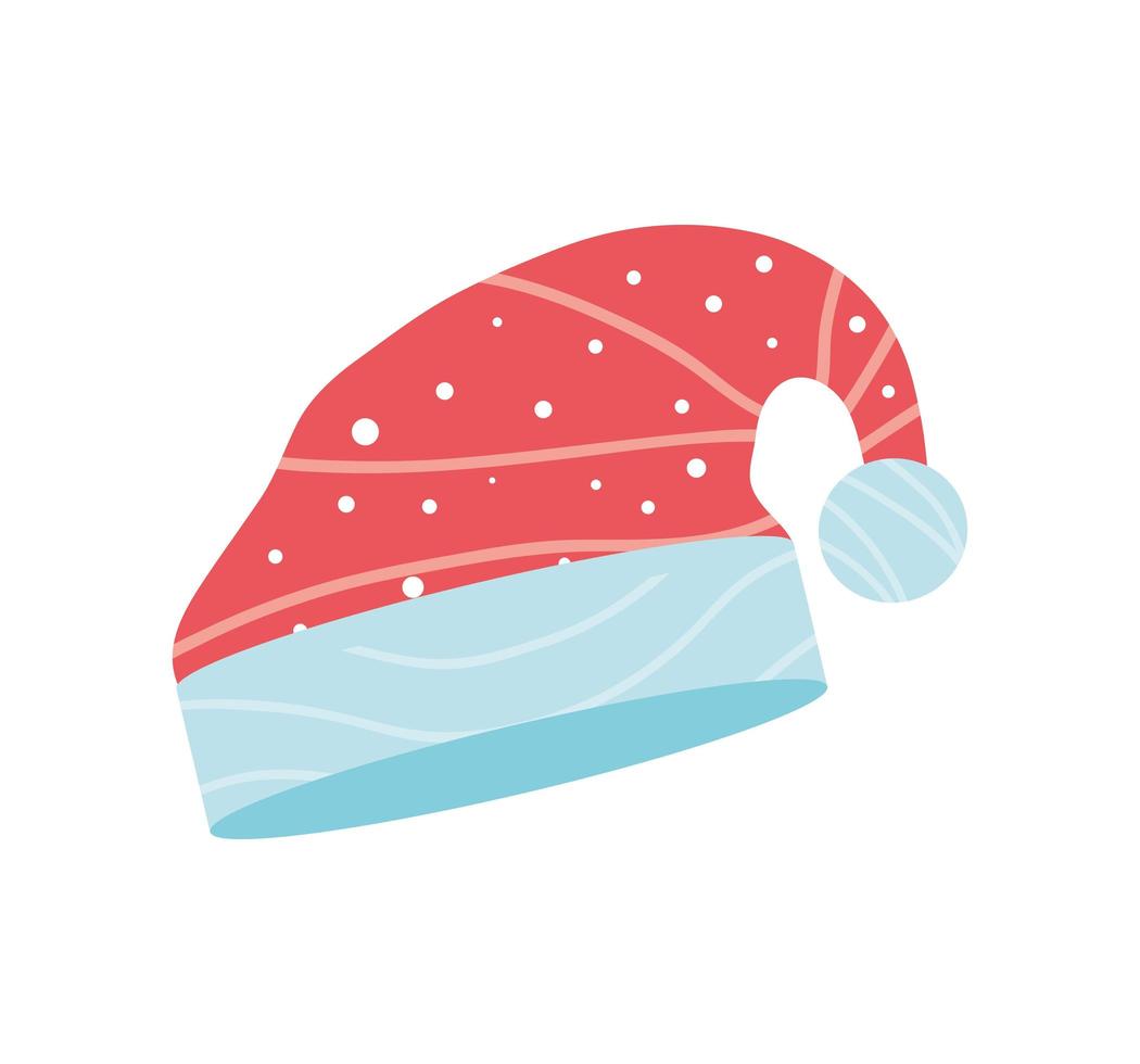 sombrero de santa de navidad vector