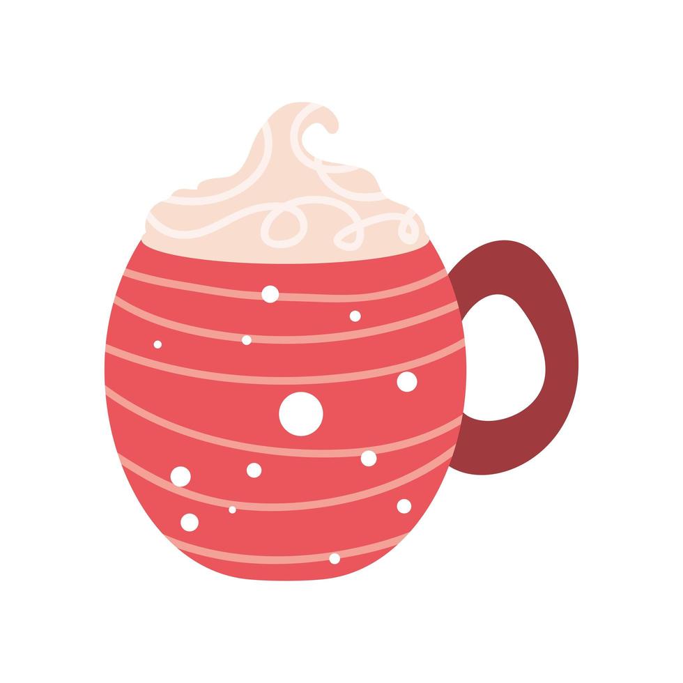 chocolate cup with cream vector