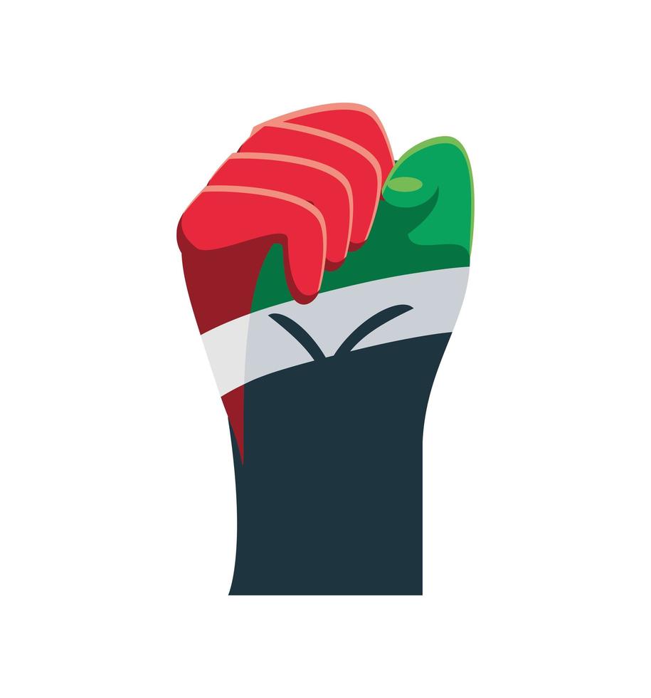 flag UAE in hand vector