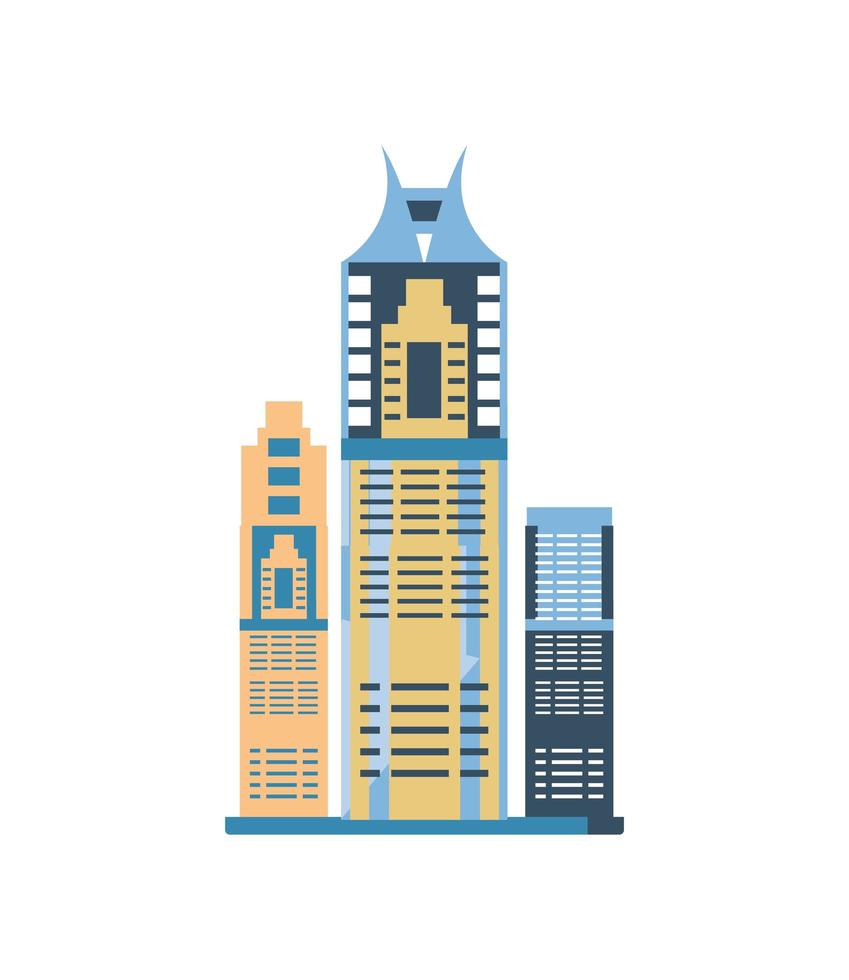 futuristic modern towers vector