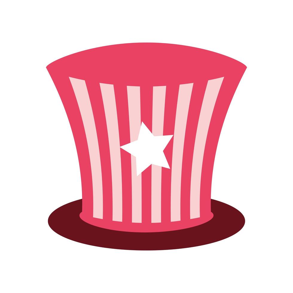 striped top hat vector