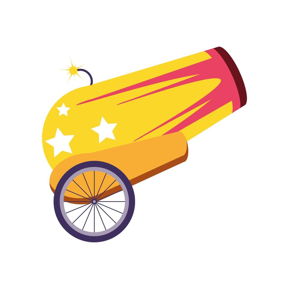 circus cannon icon vector