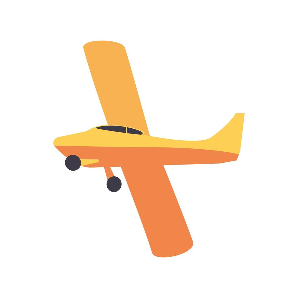 transporte avion amarillo vector