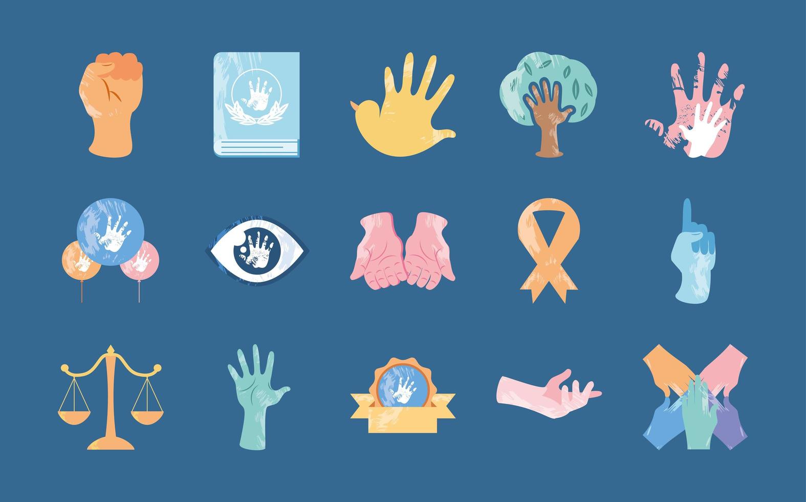 icons human rights awareness vector