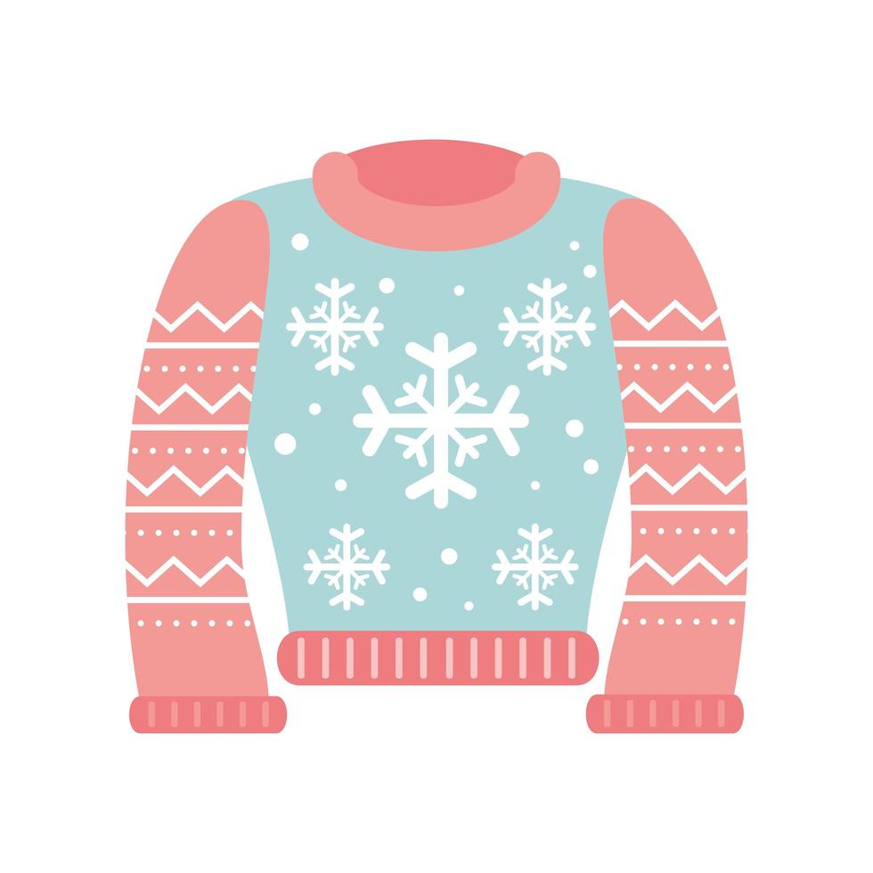 ugly sweater with snowflakes 4799773 Vector Art at Vecteezy