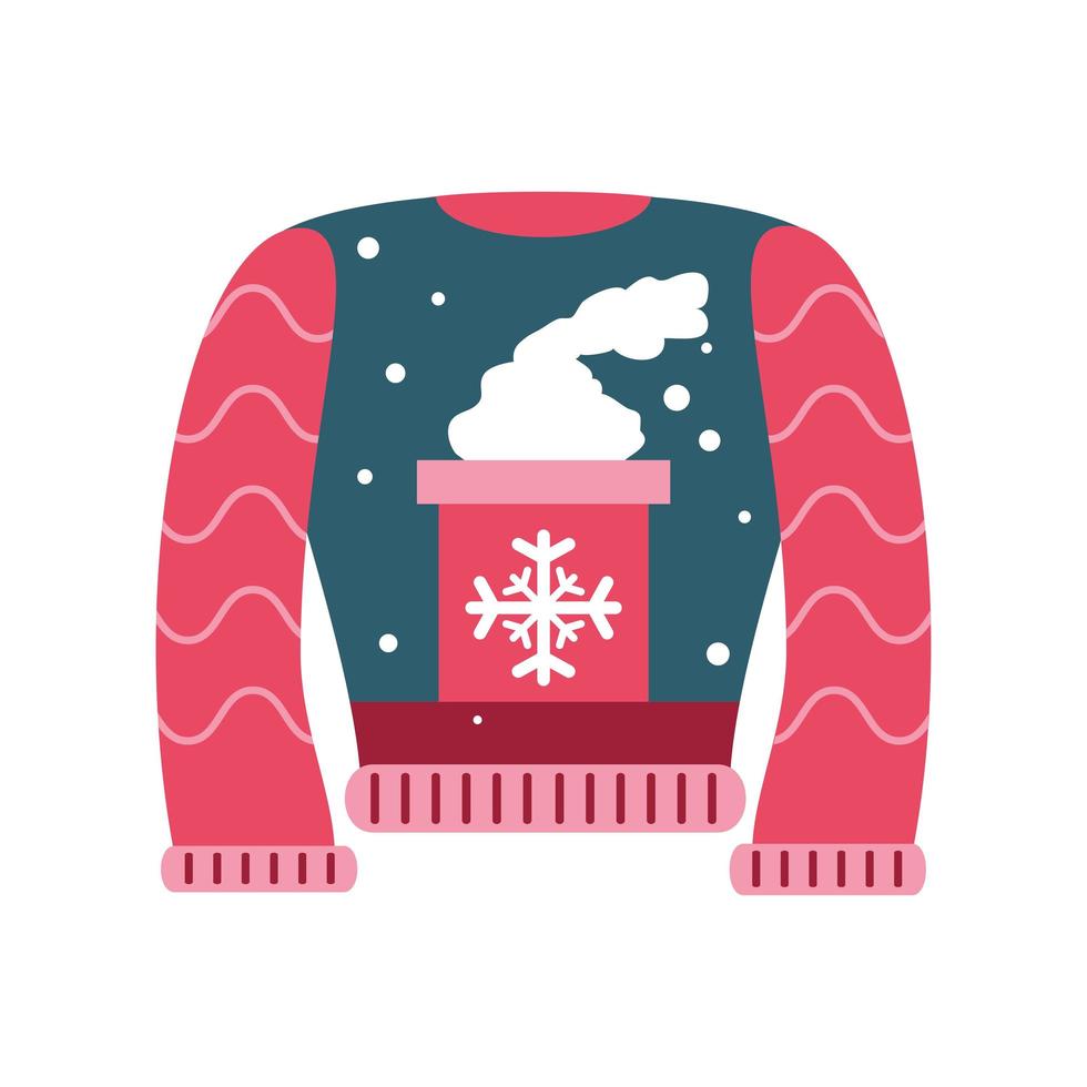 ugly sweater with chimney vector