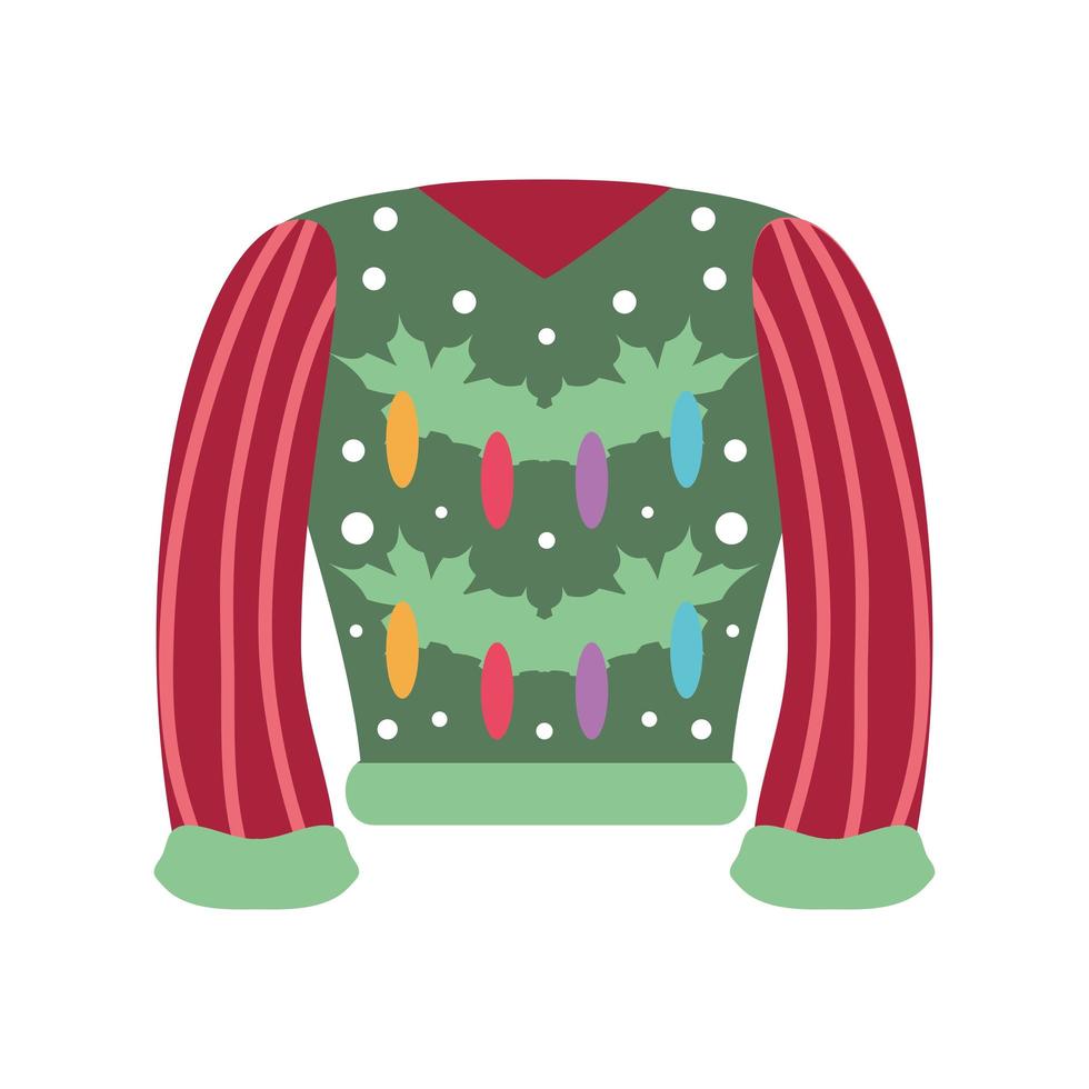 ugly sweater with lights vector
