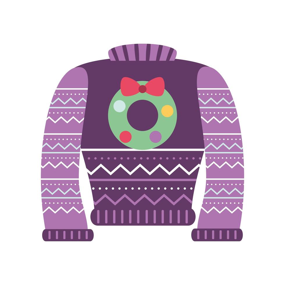 knitted ugly sweater vector