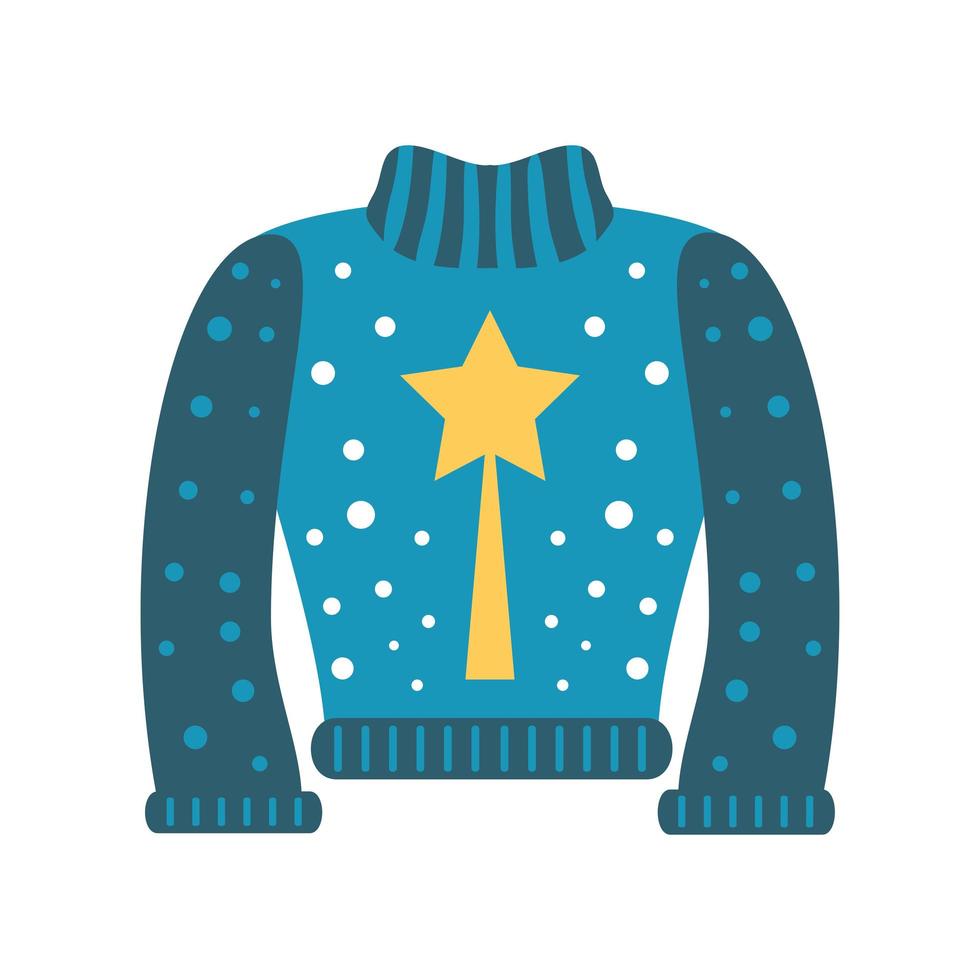 ugly sweater knitted vector