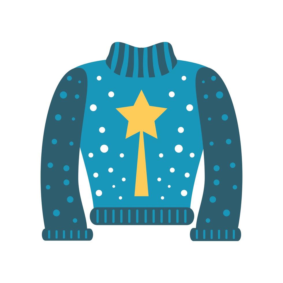 ugly sweater knitted vector