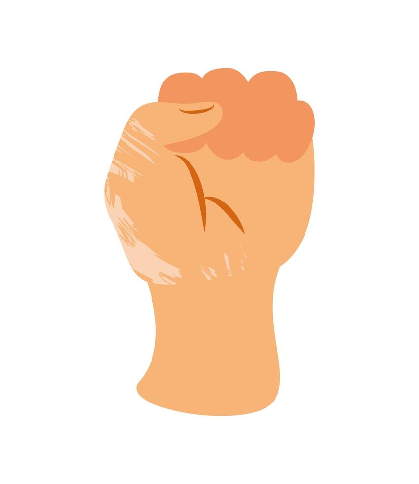 raised fist hand vector