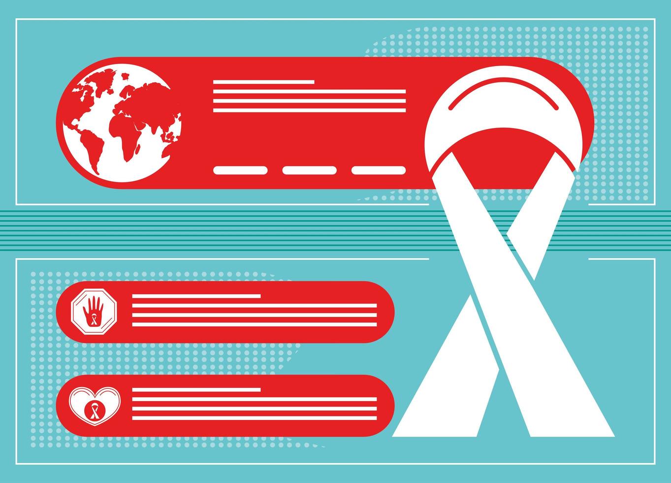 campaña del día mundial del sida vector