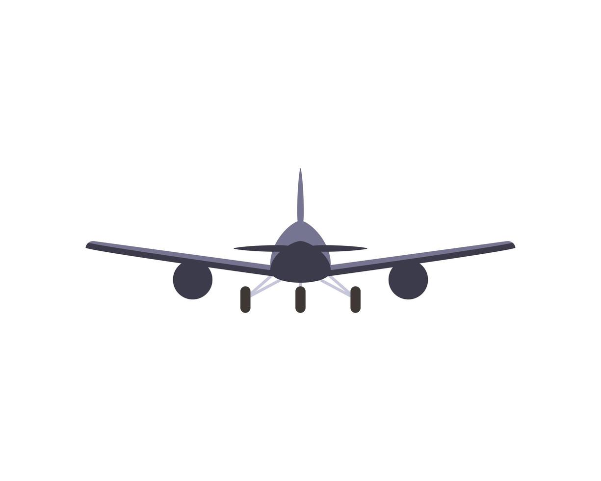 passenger airliner front view vector