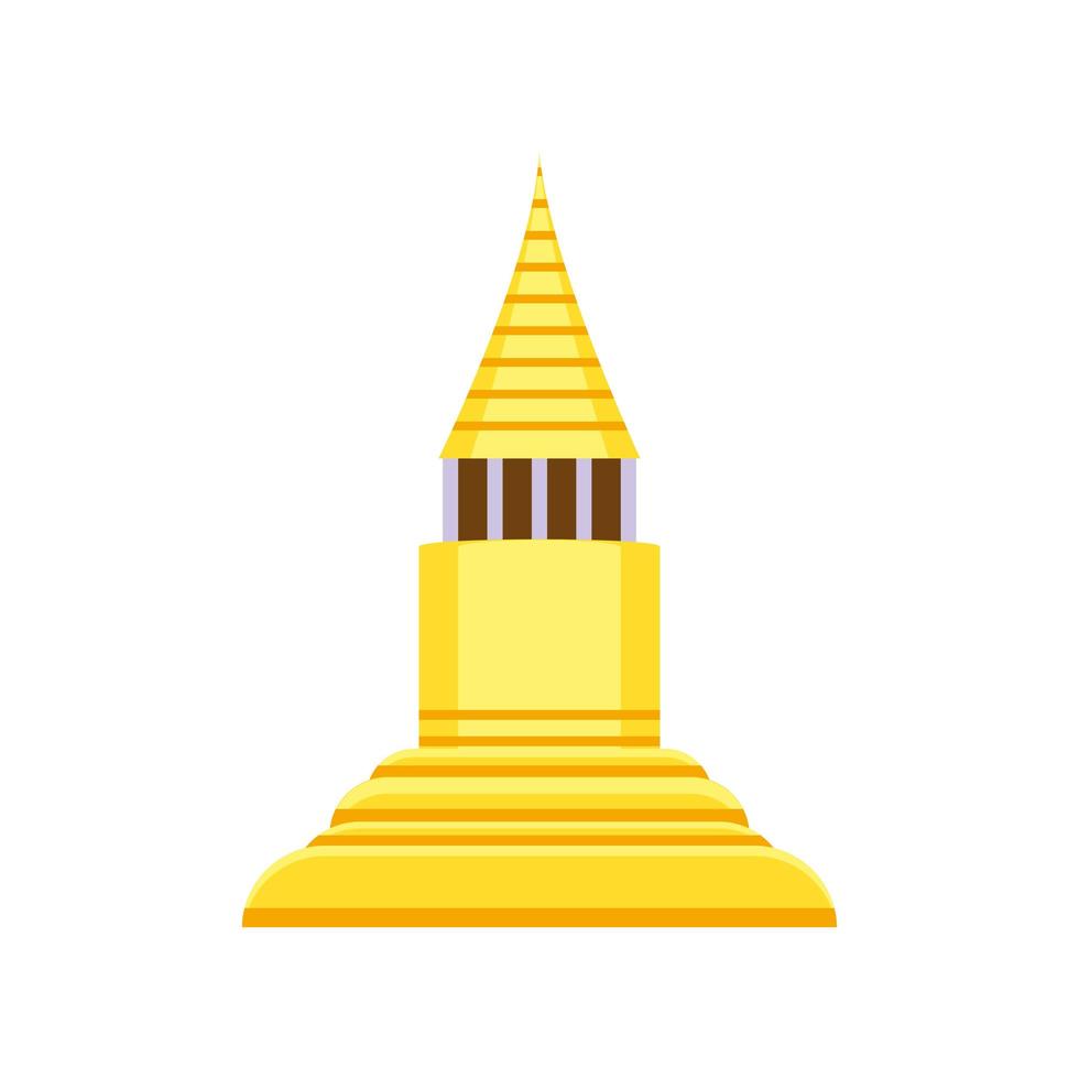 templo dorado antiguo vector