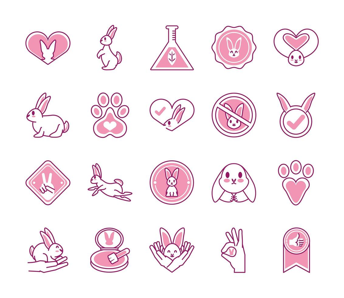 cruelty free, pink style vector