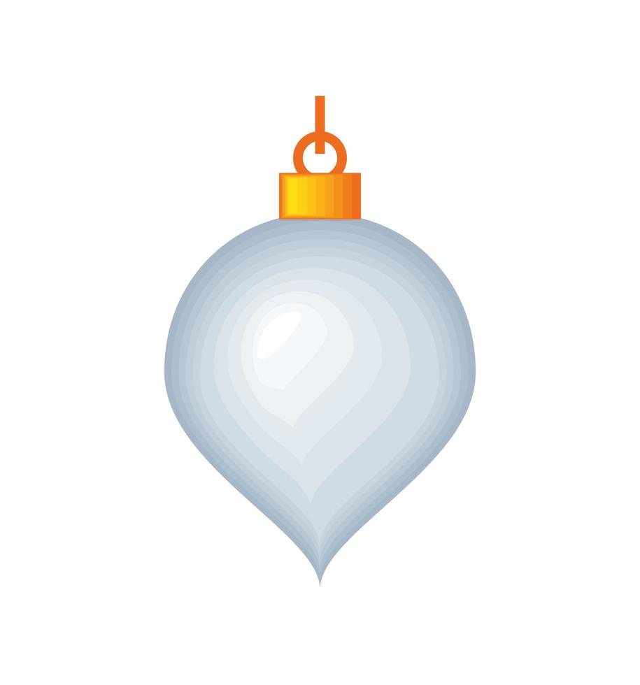 bola blanca de navidad vector