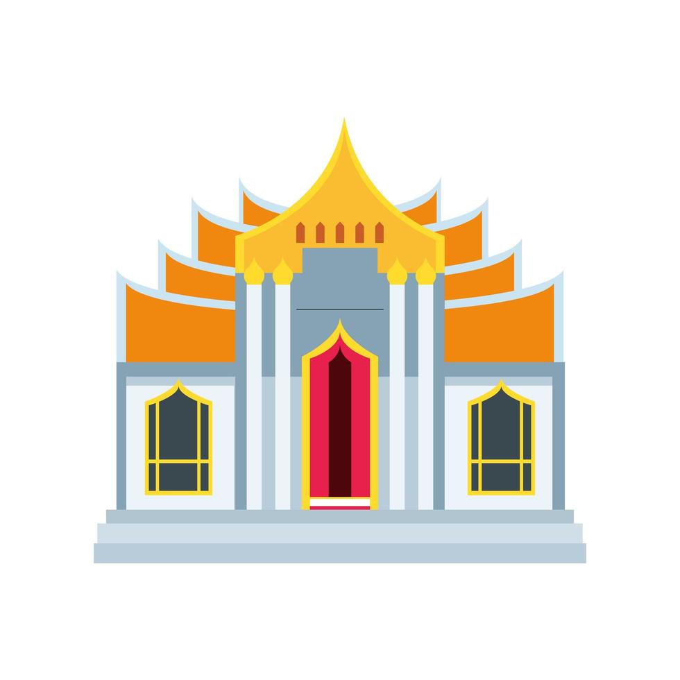 temple in thailand vector