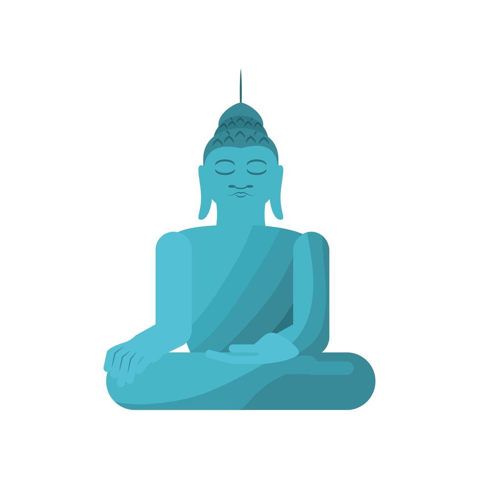 icono de la estatua de buda vector