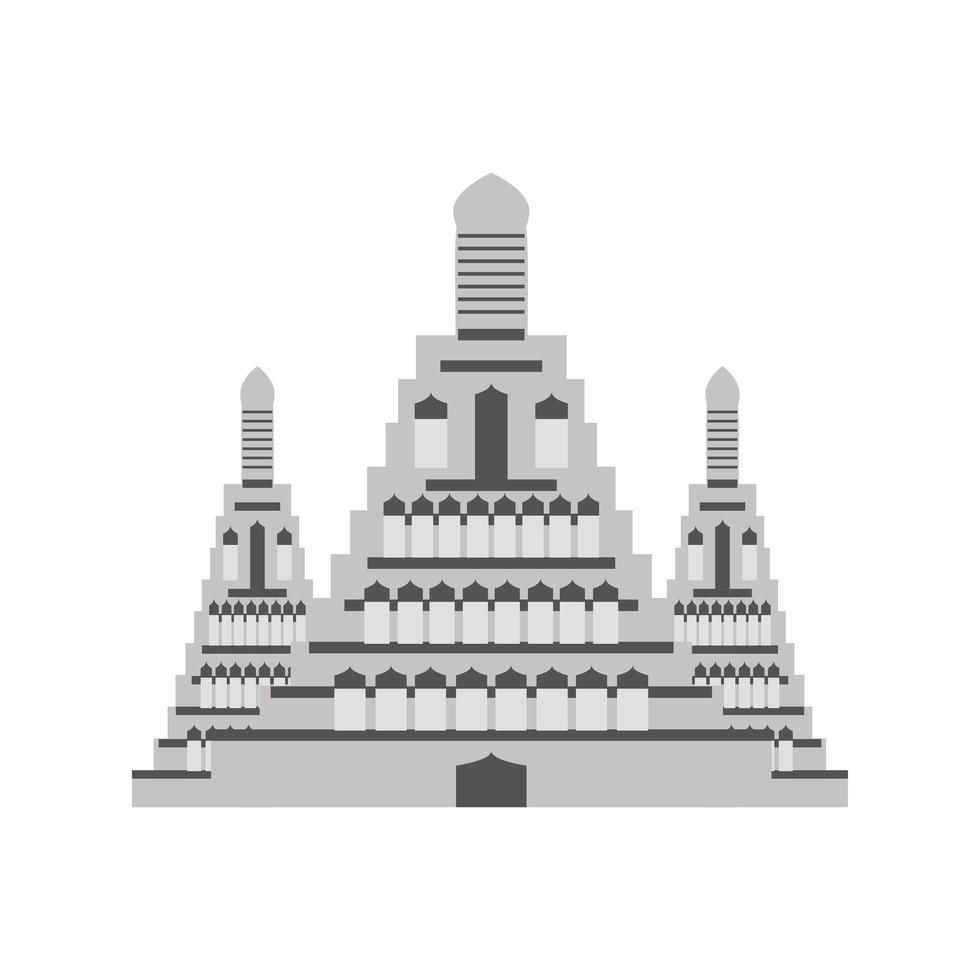 icono del templo antiguo vector