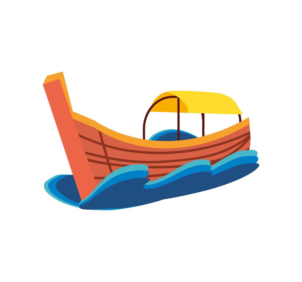 thailand boat traditional vector