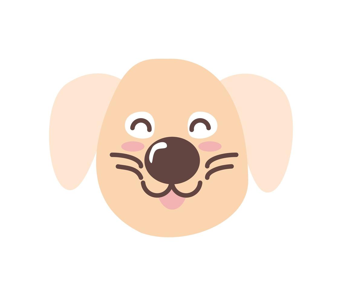 cute dog face vector