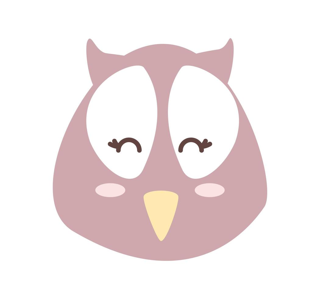 cute owl face vector