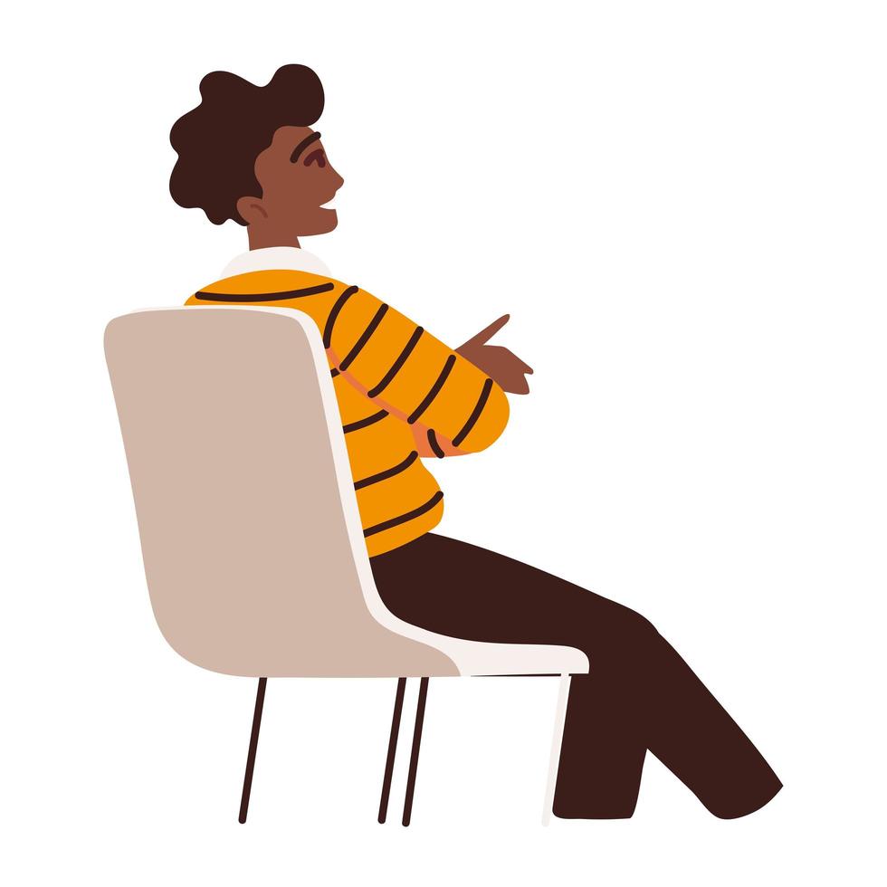 guy on chair vector